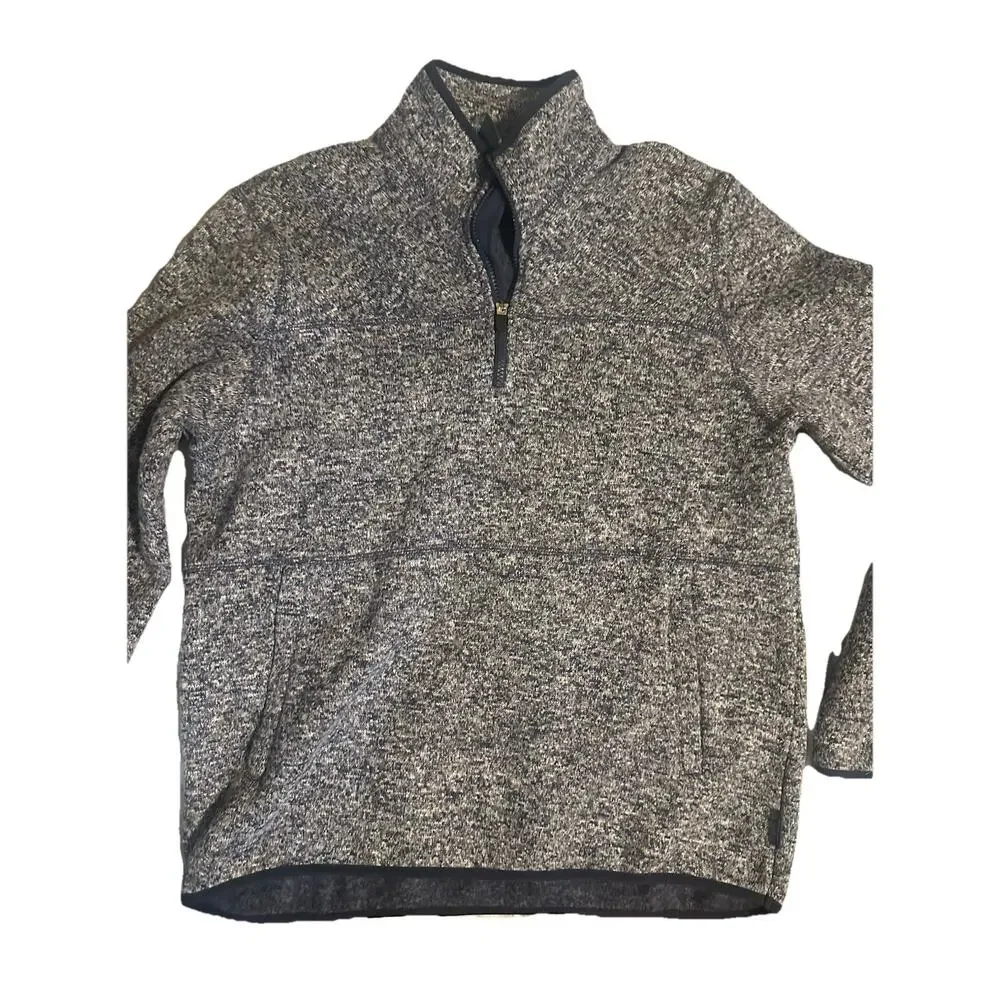 Woolrich Men's Blue Heather Quarter Zip Fleece Vest Size L